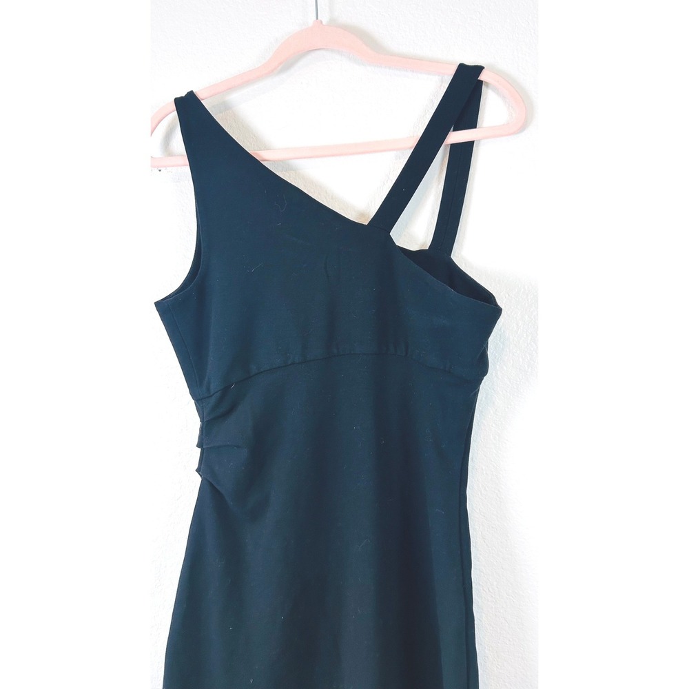 Diane von Furstenberg DVF Nomie Black Asymmetric Multi Strap Sheath Dress SZ M - Picture 4 of 9